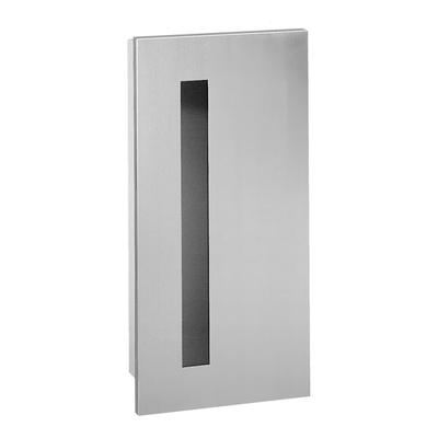 JL Industries C5634V10 Embassy Series Stainless Steel Cabinet for Select Fire Extinguishers with Vertical Window and Fully Recessed 5 7/8" Depth