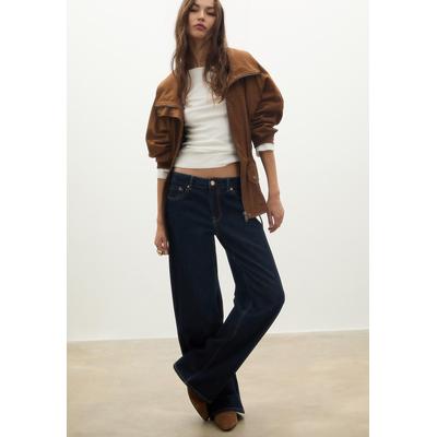 Stradivarius Medium faux suede parka Brown XS