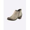 Stiefelette HEINE, Damen, Gr. 37, grau (taupe), Leder, Glattleder, Rindsleder, sportlich, Schuhe