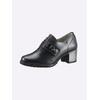 Hochfrontpumps HEINE, Damen, Gr. 38, grau (grau, metallic), Leder, Glattleder, Rindsleder, modisch, Schuhe