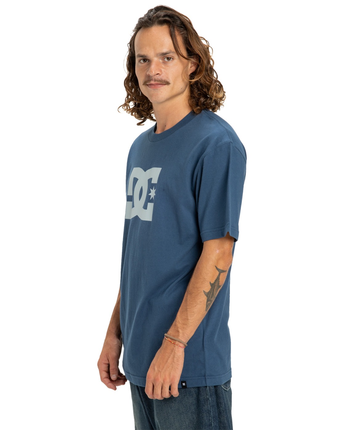 T-Shirt DC SHOES "DC Star", Herren, Gr. M, blau (schwarz denim), 75% Baumwolle, 25% Baumwolle, Shirts
