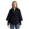 Outdoorjacke TOM TAILOR, Damen, Gr. M, blau (sky captain blau), Bouclu00e9, Obermaterial: 100% Polyester. Futter: 100% Polyester, unifarben, casual, regular fit taillenbedeckt, Langarm Bündchen, Jacken, im 2-in-1-Look