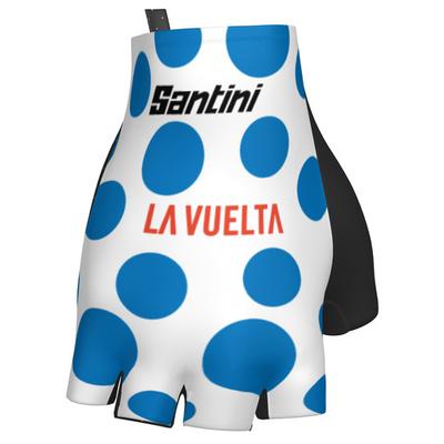 Santini - La Vuelta Polka Dot Jersey Gloves - Handschuhe Gr Unisex M blau Image