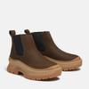 Chelseaboots TIMBERLAND "ROXIE LANEMID CHELSEA BOOT", Damen, Gr. 41,5, braun (schwarz braun nubuck), Leder, sportlich, Schuhe, Stiefelette, Winterschuhe, Ankle Boots