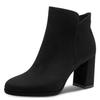 Stiefelette TAMARIS, Damen, Gr. 36, schwarz, Textil, unifarben, Veloursleder, elegant, Schuhe, Blockabsatz, Abendschuh, Festtagsschuh in veganer Verarbeitung