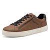 Sneaker MARCO TOZZI, Herren, Gr. 41, braun (cognac), Lederimitat, unifarben mit Farbeinsatz, sportlich, Schuhe, Freizeitschuh, Halbschuh, Schnürschuh mit seitlicher Logoprägung