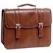 McKlein Flournoy Leather Double Compartment Laptop Case Brown