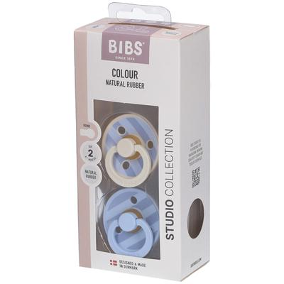 Bibs 2 - Studio Duo Block Baby Blue St Sauger Image