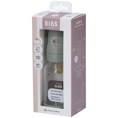 Bibs Zuigfles Glas 120ml Complete Set Sage 1 St Flaschen Image