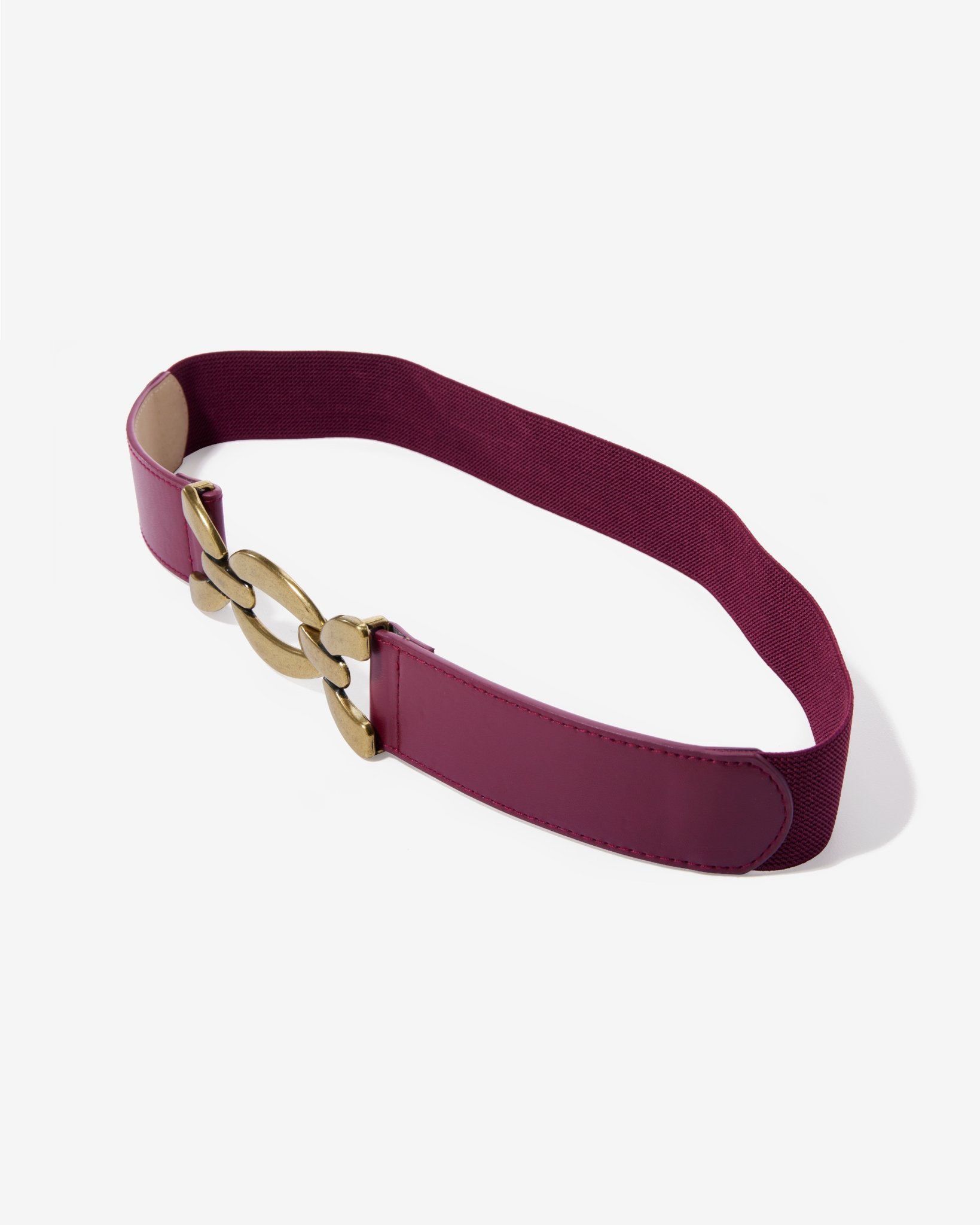 Boston Proper - Wine Red - Chain Link Elastic Waist Belt - Small