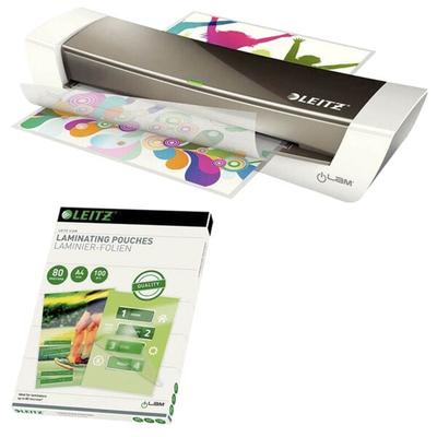 Leitz Aktion: A4 Laminiergerät »iLam Home Office« grau + 100 Laminierfolien, 37x7.6x12.8 cm Image