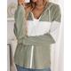 Women's Hoodie Jacket Comfortable Patchwork Zipper Casual Color Block Going out Weekend Zipper Regular Hooded Regular Fit Long Sleeve Outerwear Black Light Green Rose Red Fall Winter