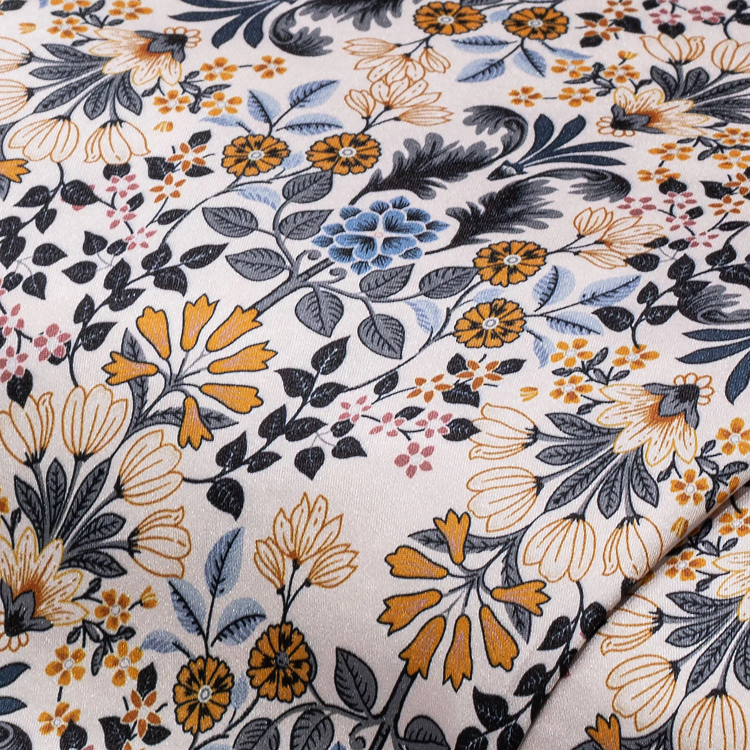 Blusen-Satin Blümchen, bunt Image