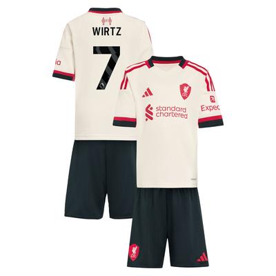 Liverpool adidas Auswarts-minikit 2025-26 mit Aufdruck Wirtz 7 Image