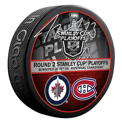 Von Tyler Toffoli signierter Hockey-Puck aus Runde 2 gegen Winnipeg Image