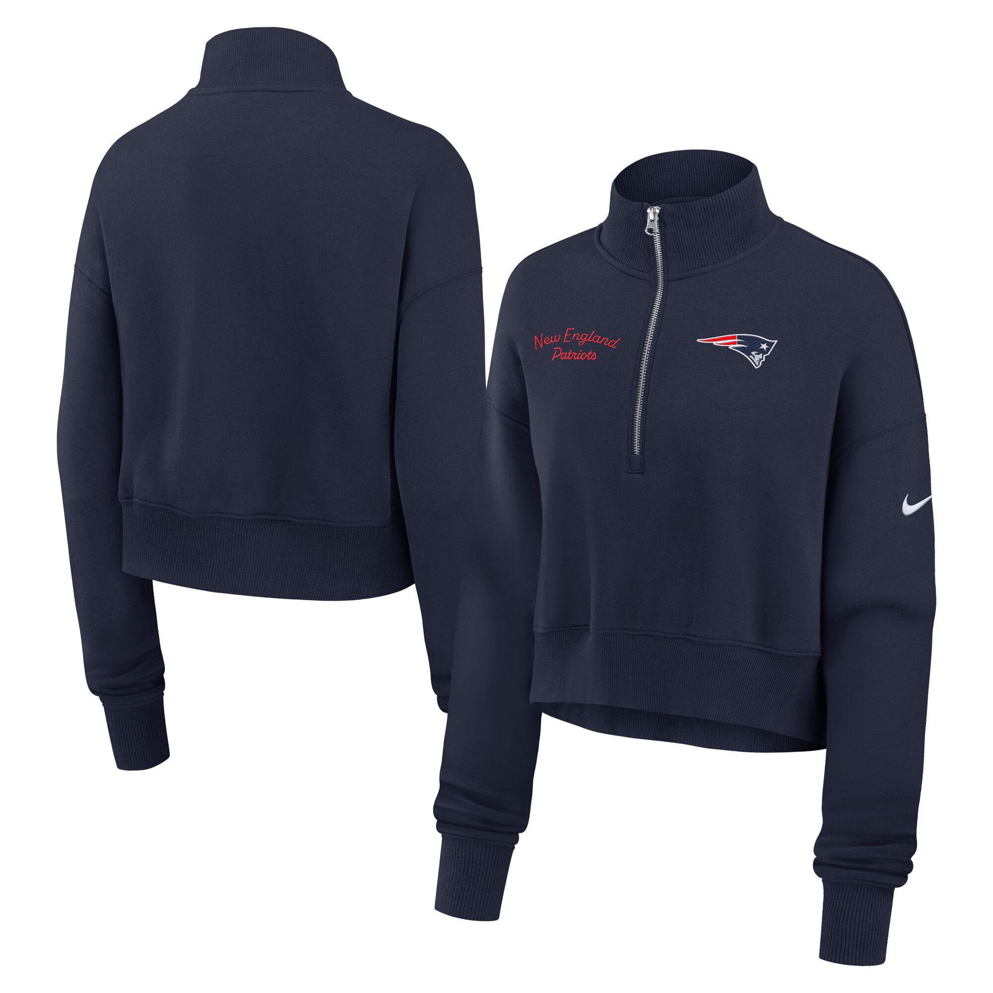 New England Patriots Nike Phoenix 1/4 Reißverschluss Oberteil - Damen Image