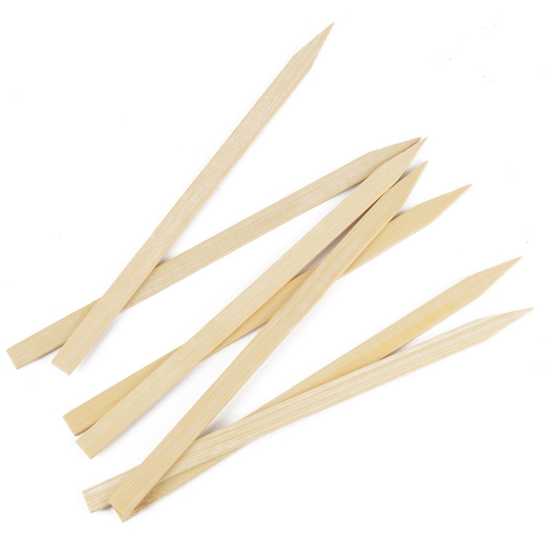 DayBays 1000 Stk. Flachspieße aus 100% Bambus 35 cm Flache für Kebap (Adana) mit Scharfe und Flache Spitze Image