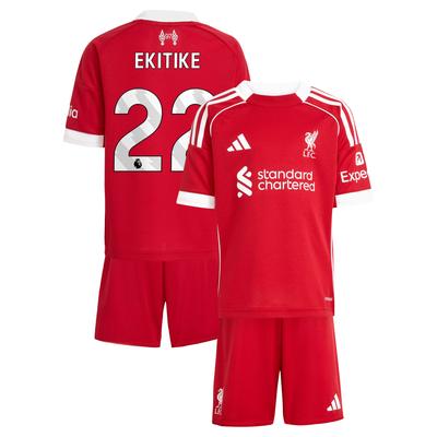 Liverpool adidas Heim-minikit 2025-26 mit Aufdruck Ekitike 22 Image