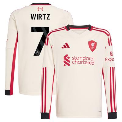Liverpool adidas Auswärtstrikot 2025-26 - Kinder - Langarm mit Aufdruck Wirtz 7 Image