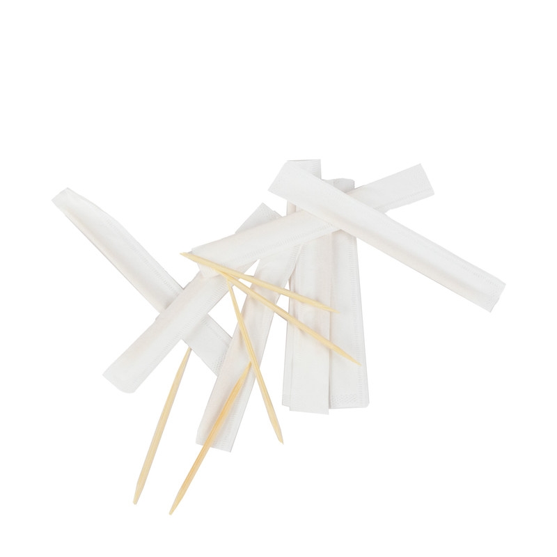 DayBays 25000 Stk. Bamboo Zahnstocher 65mm (Ø2mm) Tooth Pick gehüllt (paper wrapped) Image