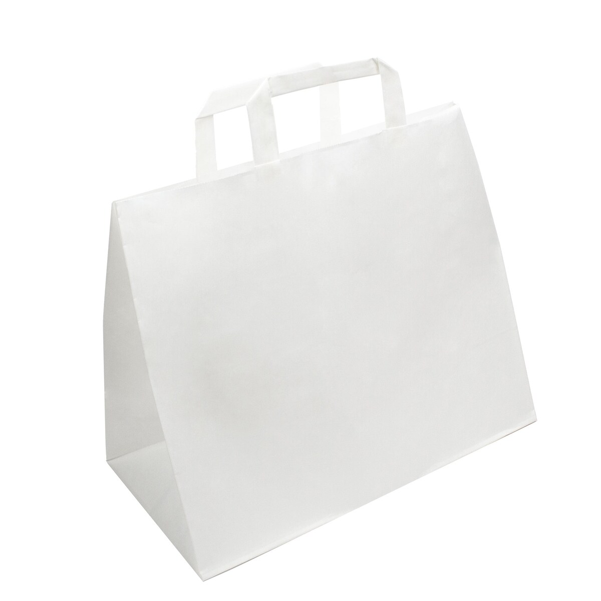 DayBays 250 Stk. Papiertüten 32+17x27 cm weiß mit Flachhenkel Image