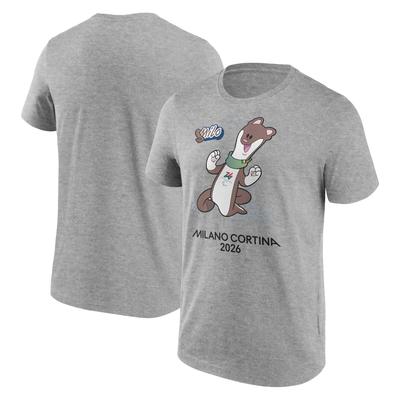 T-Shirt mit Grafik „Milano Cortina 2026 Paralympics Mascotte“ – Grau Image