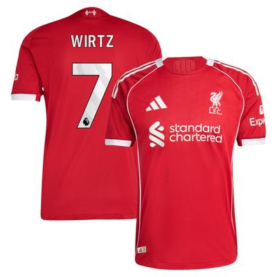 Liverpool adidas Authentisch Heimtrikot 2025-26 mit Aufdruck Wirtz 7 Image