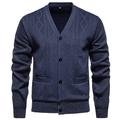 Per uomo Felpa Cardigan A Coste Maglia Top Regolari Lavorato a maglia Semplice Scollo a V Vacanza Moda Casuale Abbigliamento quotidiano Abbigliamento Primavera Autunno Borgogna Grigio chiaro L XL