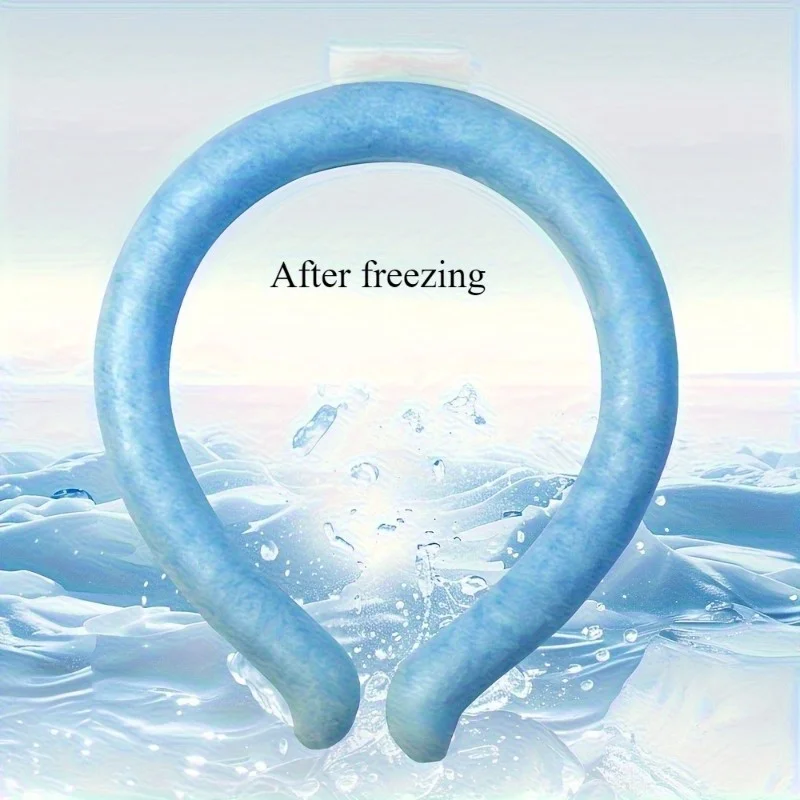 Sommerkühlender Nackenwickel, wiederverwendbarer Eishalskühler, tragbares Körperkühlprodukt für sofort, bequem für den Innen- und Außenbereich Image