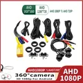 Auto AHD 1080P/720P 360 ° Telecamera con sistema panoramico per schermo multimediale Android, lettori multimediali Android con funzione 360APP