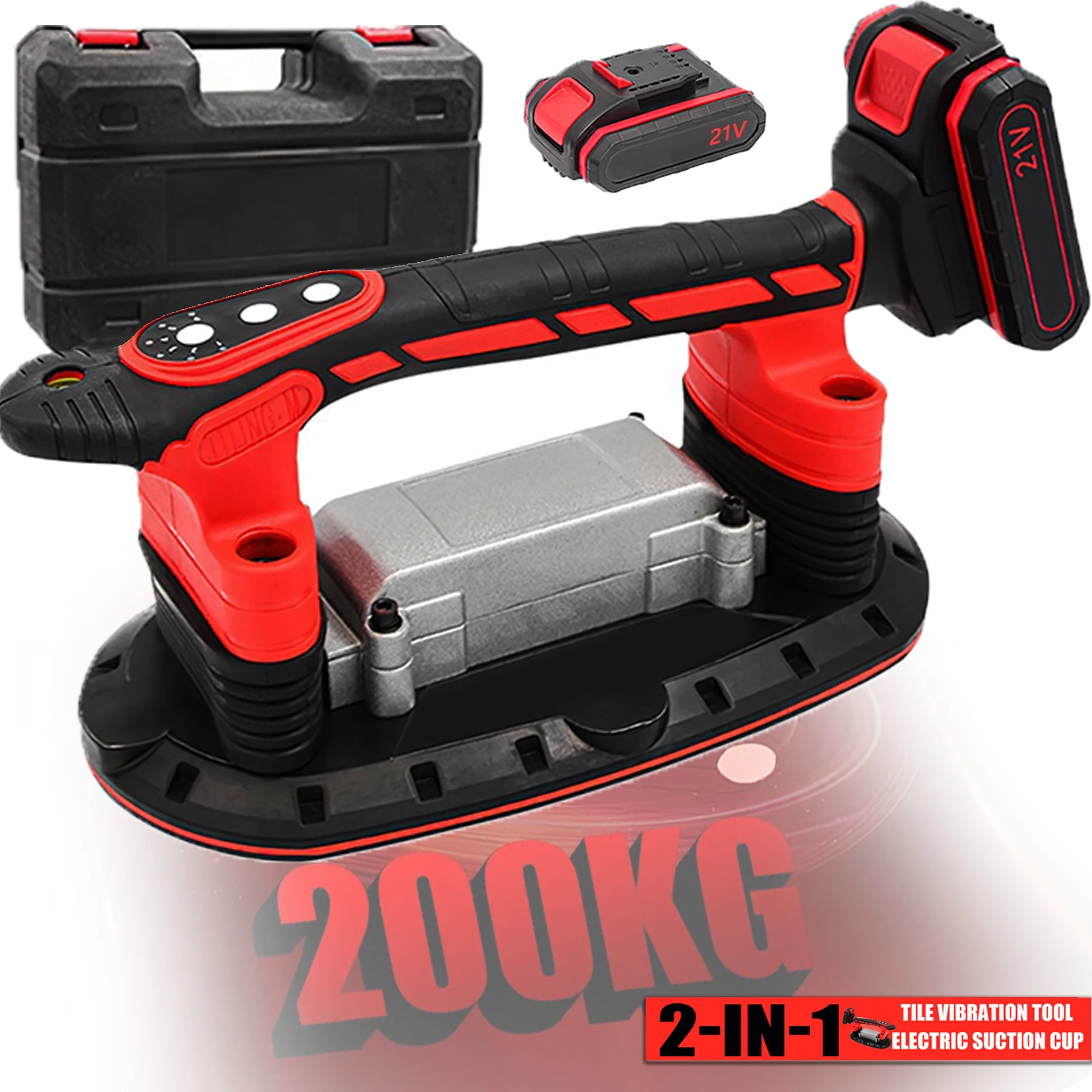 Outil portatif de Vibration de carrelage 2-en-1 avec ventouse sous vide électrique 6 vitesses outil vibrant de pose de carrelage mural réglable