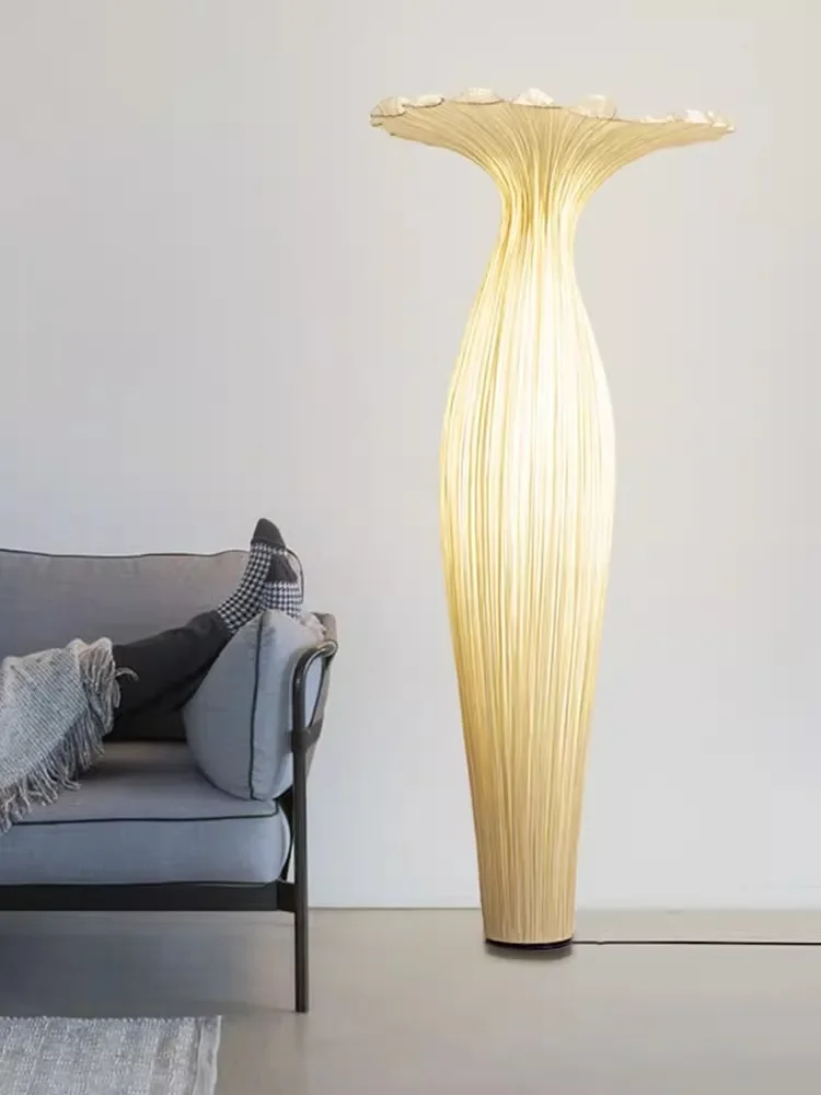 Neue chinesische Retro Stoff Stehlampe Wohnzimmer