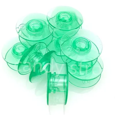 10 Ggreen Plastic Bobbins Will fit , HUSQVARNA VIKING Sewing Machines, Many Models AA7245