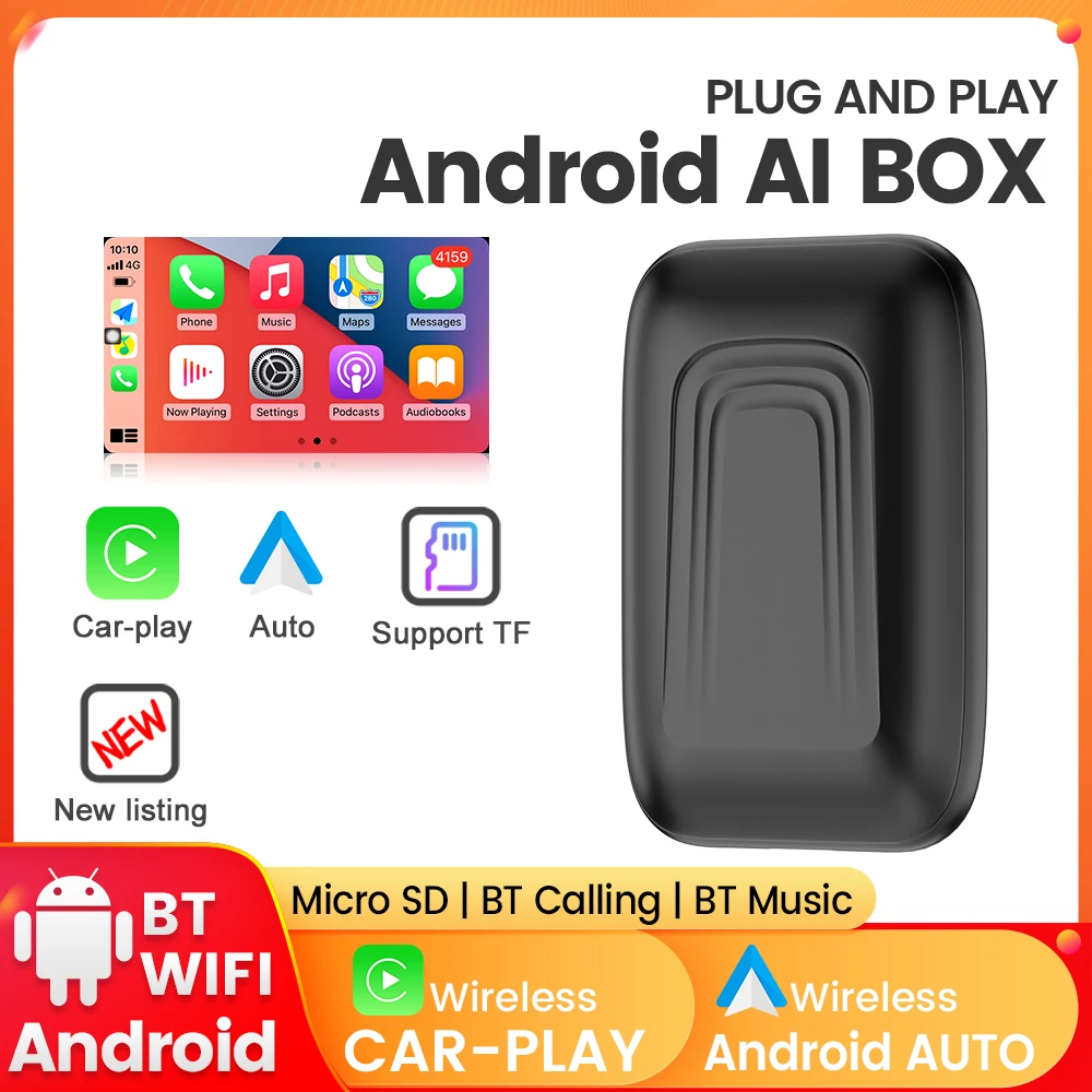Mini Ai Box Wireless Carplay Android Auto für Audi Mercedes Volkswagen Hyundai Toyota Volvo Lexus Unterstützung tf neue Auflistung BT WiFi Image