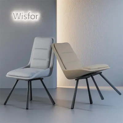 Modern Set of 2 Dining Chairs with Microfiber Kitchen Accent Chairs Armless Leisure Chairs with Metal Legs