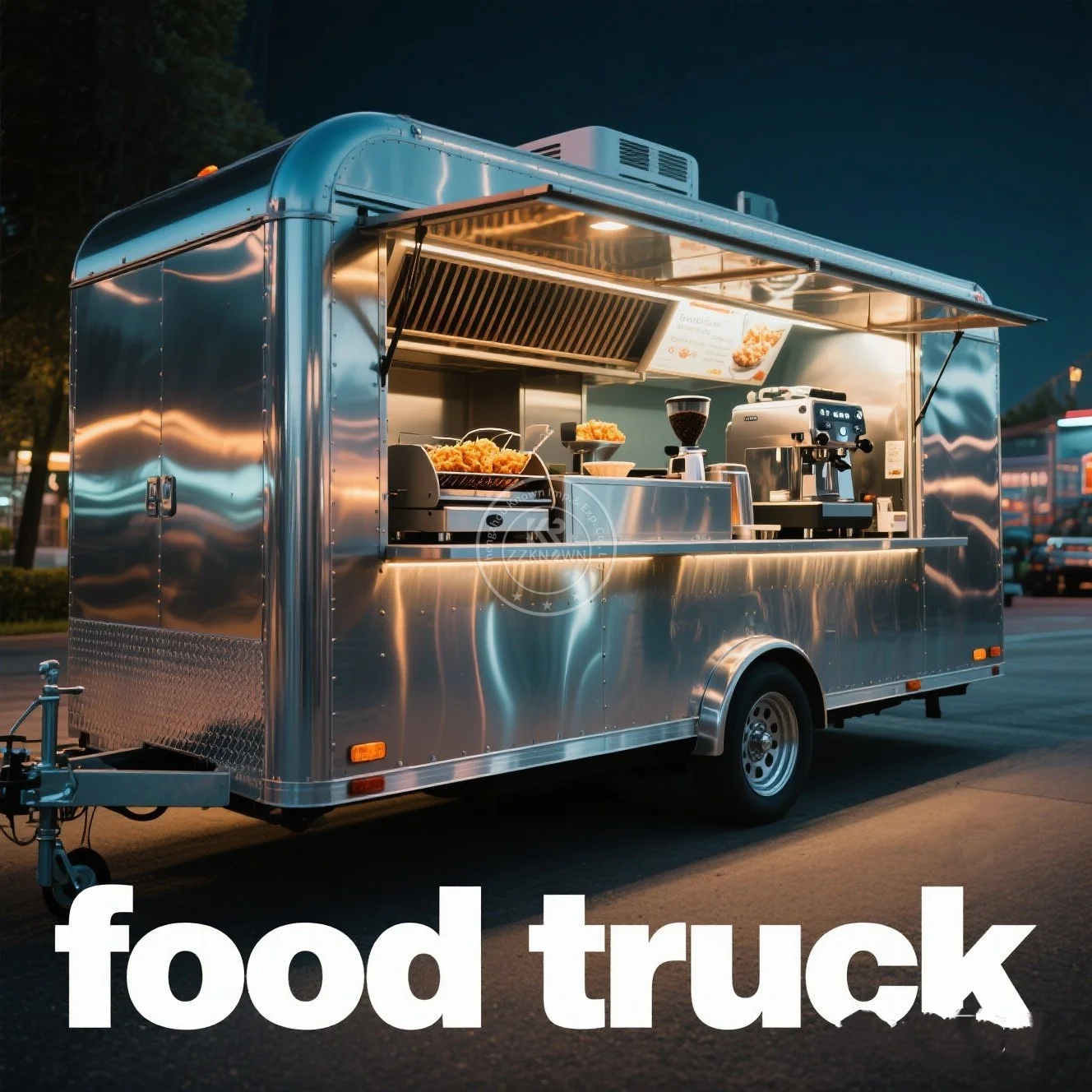 Mini camion de nourriture de rue, chariot de nourriture Mobile, chariots de crème glacée pour Hot Dog, Van à jus, remorque de Concession, remorque de nourriture remorquable à vendre