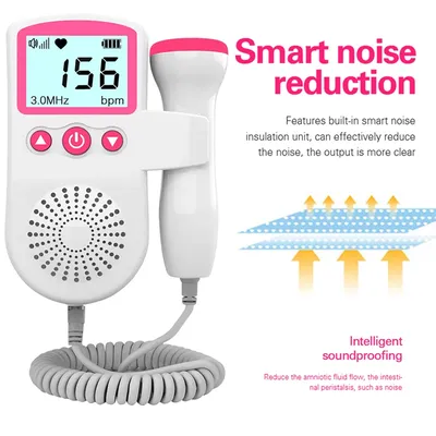 3.0MHz Doppler Fetal Heart Rate Monitor Home Pregnancy Baby Fetal Sound Detector Digital Baby Heartbeat Monitor