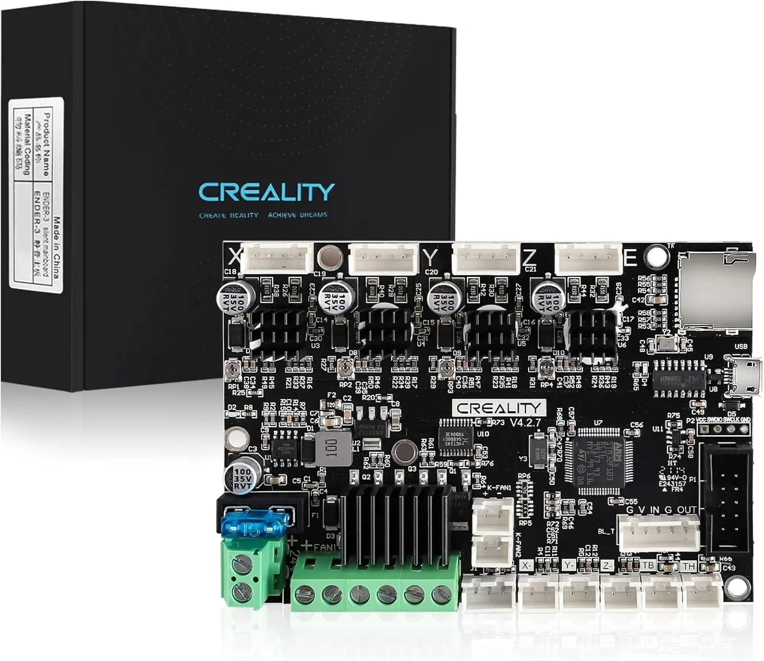 Offizielles Creality 3D-Drucker Ender 3 Silent Board Motherboard V4.2.7 für Ender 3/V2/Pro/Max/Neo/V2 Neo/Max Neo Image