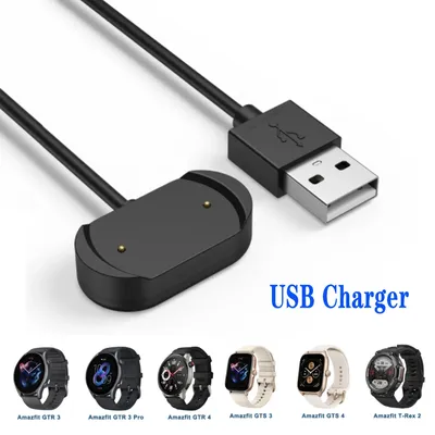 1m USB Charging Cable For Amazfit GTR 4 4Pro/GTR3 3 Pro Smart Watch Dock Charger For Amazfit GTS4 T-rex 2 Magnetic Charging Dock