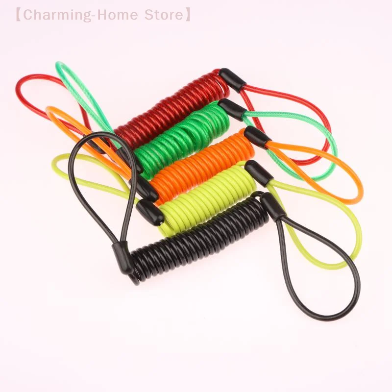 【M】1 Stück Anti-Diebstahl-Seil-Alarm-Scheibenschloss, 120/150 cm, Moto-Feder-Kabelschloss, Fahrrad- und Roller-Sicherheitserinnerung, Schutzzubehör Image