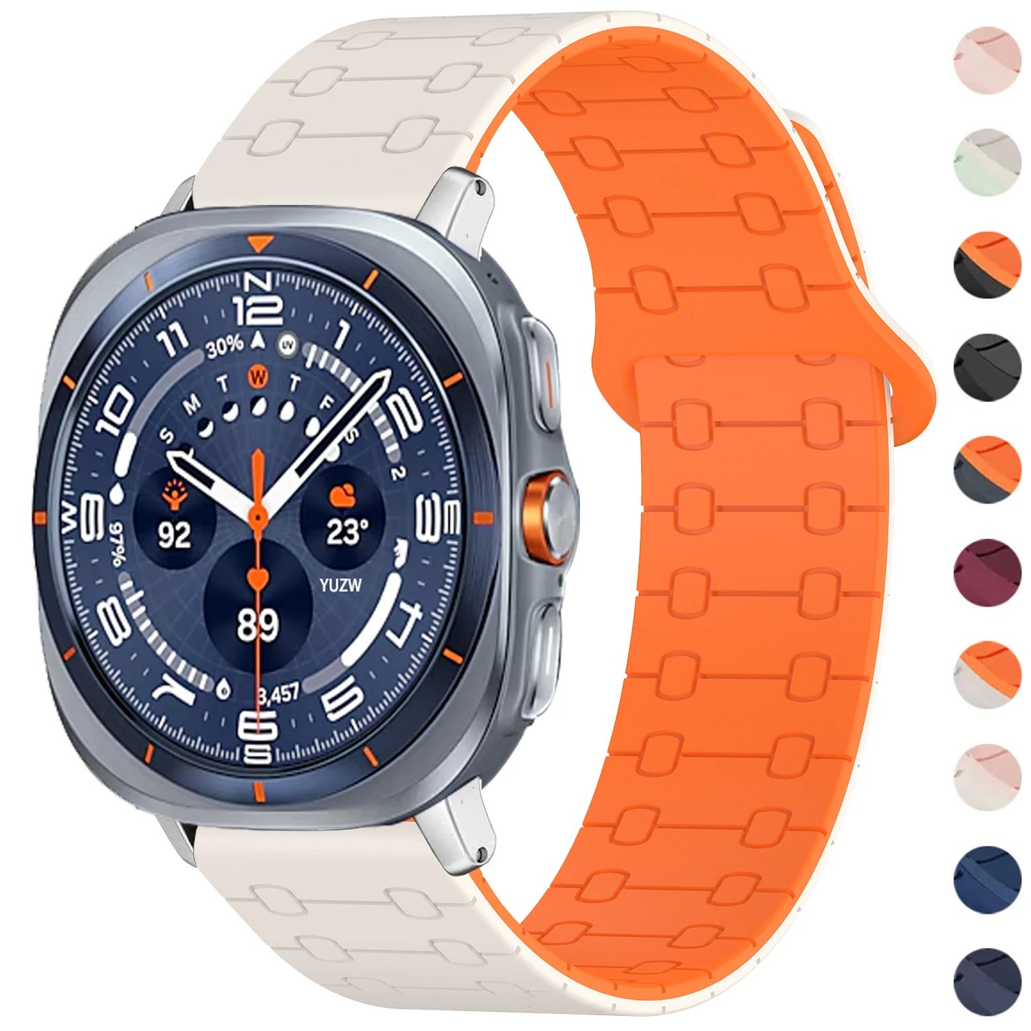 Magnetisches Band für Samsung Galaxy Watch Ultra 47 mm (2025), Sport-Silikonarmband für Samsung Watch 8 8Classic 46 mm 40 44 mm Armband Image