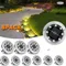 2-8 pièces LED énergie solaire disque lumière extérieure jardin solaire souterrain lumière pont lumière projecteur enterré solaire lampe à LED décor de jardin