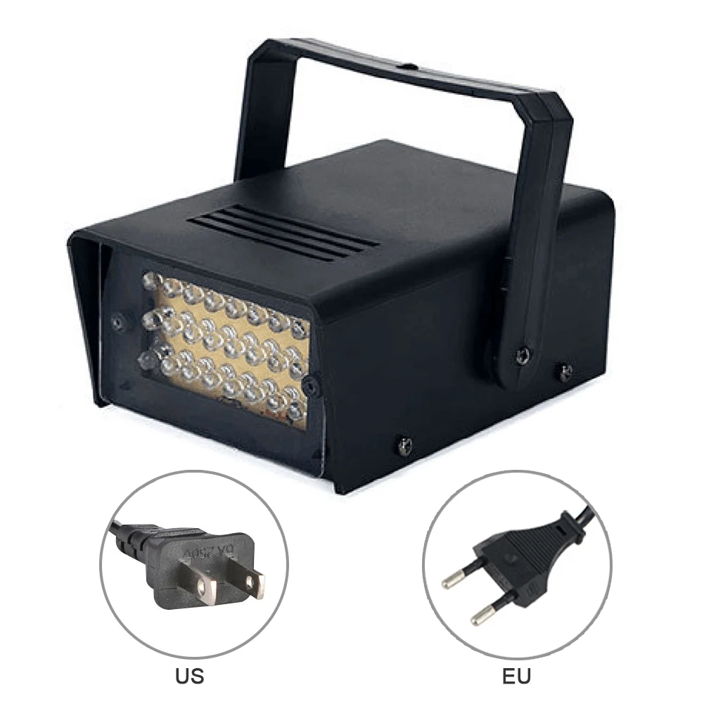 LED White Adjustable Speed DJ Disco Flash Stage Strobe Lights Remote Control Stage Flash Lighting Strobe Lights Gift