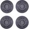 Anti‑Vibrationsdämpfer für Waschmaschine & Trockner – Ø 10 × 1 cm – Set von 4 – Schwarz