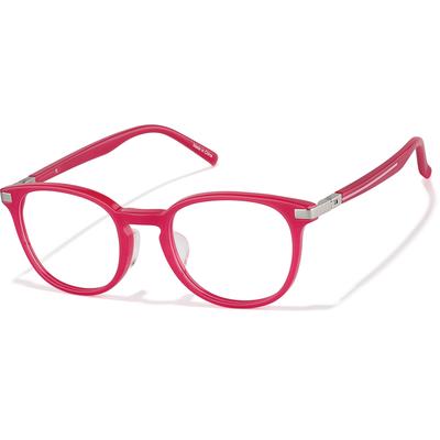 Zenni Girls Square Glasses Red Plastic Full Rim Frame