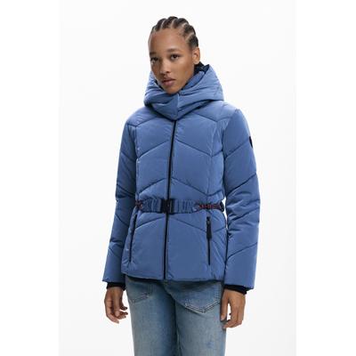 Short iridescent padded jacket