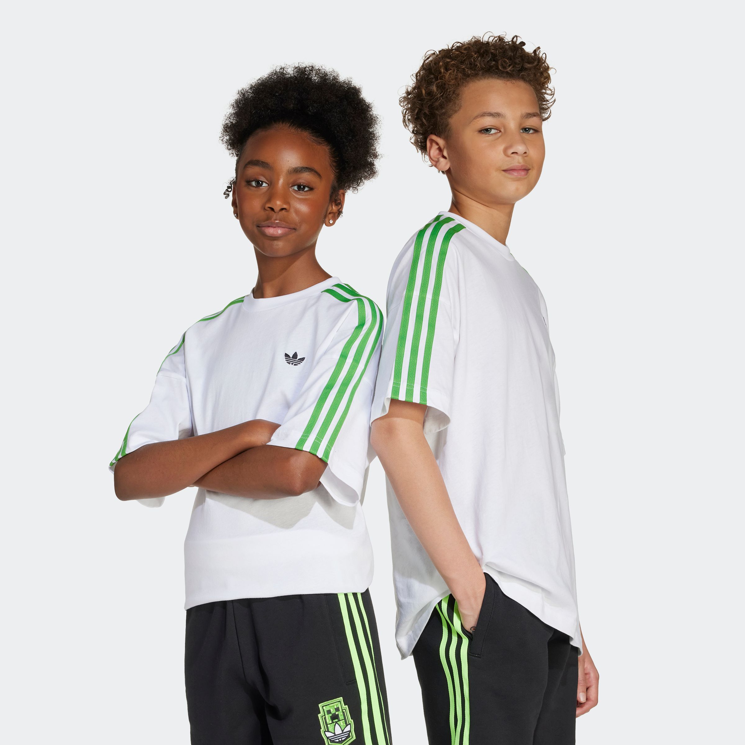 T-Shirt ADIDAS ORIGINALS "TEE", Kinder, Gr. 128, weiß, Obermaterial: 100% Baumwolle, Rundhals, Shirts Image