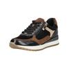 Sneaker MARCO TOZZI "Marco Tozzi Sneaker Leder/Textil", Damen, Gr. 37, schwarz (schwarz, braun), Leder, Textil, casual, Schuhe