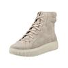 Schnürstiefelette GEOX "Geox Stiefelette Veloursleder", Damen, Gr. 39, grau (taupe), Veloursleder, casual, Schuhe