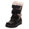 Winterstiefel SUPERFIT "FLAVIA WMS: Mittel", Kinder, Gr. 33, schwarz (schwarz, beige), Veloursleder, Polyester, Leder, sportlich, Schuhe, Snowboots mit wasserdichter GORE-TEX, Größenschablone zum Download